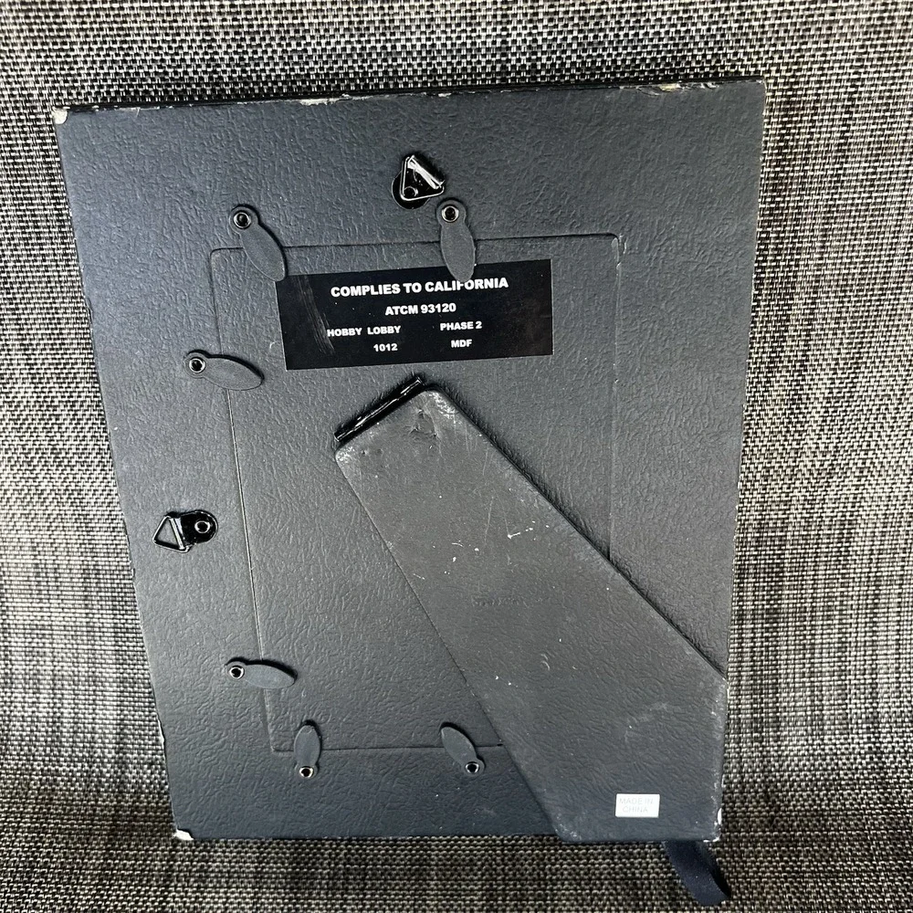 Hobby Lobby Black Distressed 4x6 Photo Frame Wide‎ Molded Beveled Edge MDF